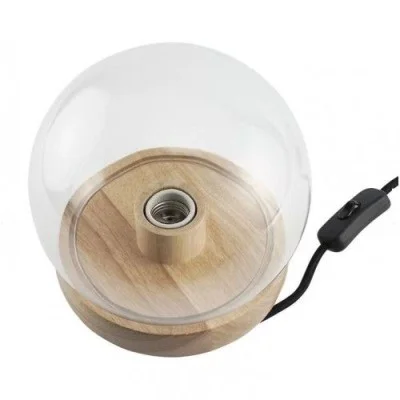 Momox Wooden&nbsp;Lamp&nbsp;Stand&nbsp;With&nbsp;Glass&nbsp;Cover&nbsp;(Sphere)